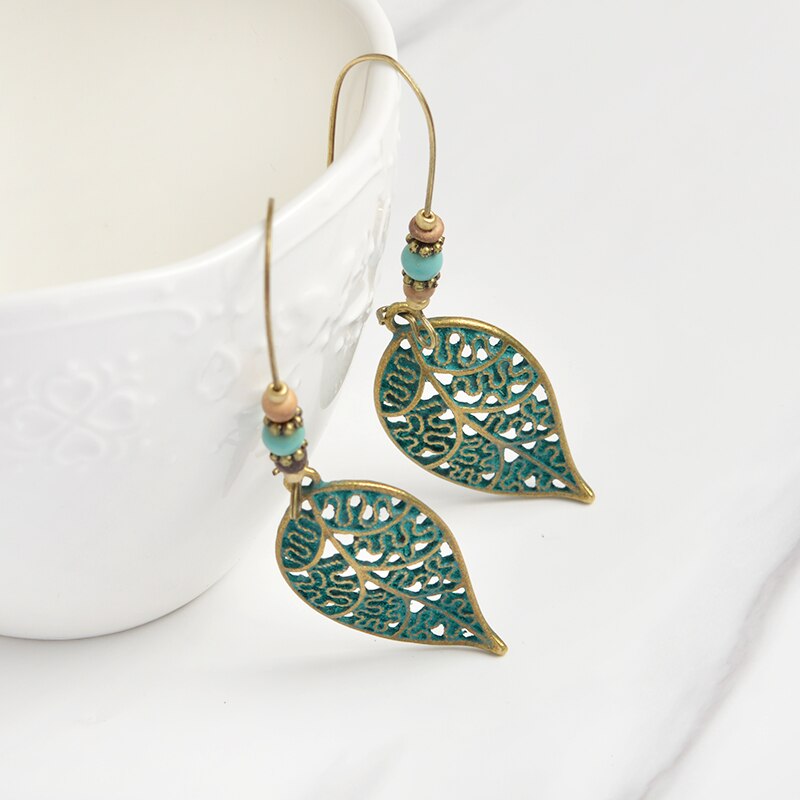 Leaf Earrings Rustic Drop Dangle Leaf Earrings Rustic Drop Dangle