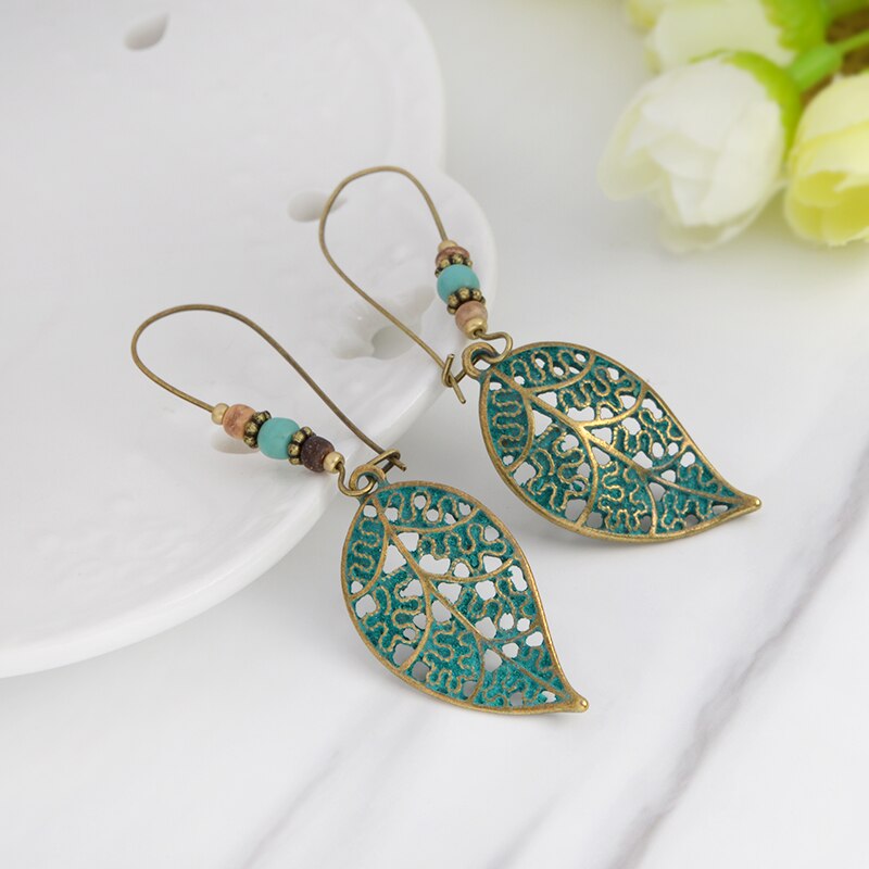 Leaf Earrings Rustic Drop Dangle Leaf Earrings Rustic Drop Dangle