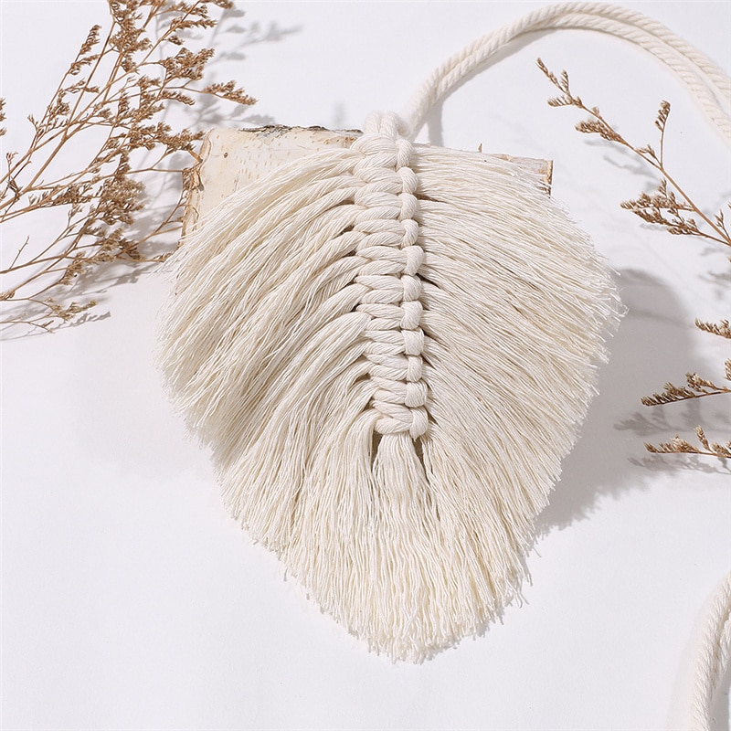 Leaf Macrame Curtain Tie Back Leaf Macrame Curtain Tie Back