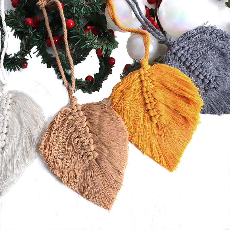 Leaf Macrame Curtain Tie Back Leaf Macrame Curtain Tie Back