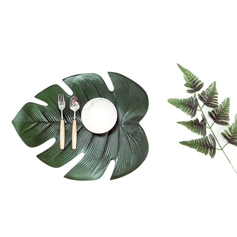 Leaf Placemat Waterproof Table Decor Leaf Placemat Waterproof Table Decor