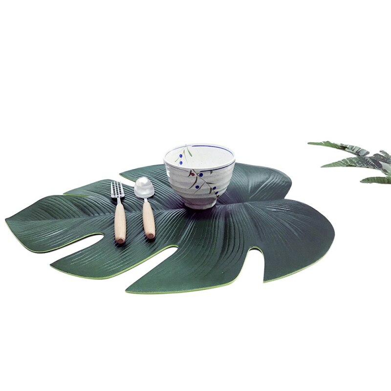 Leaf Placemat Waterproof Table Decor Leaf Placemat Waterproof Table Decor