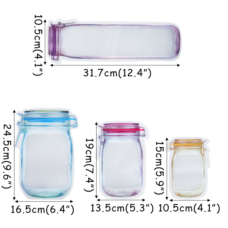 Leakproof Mason Jar Bottles Bags (5pcs)