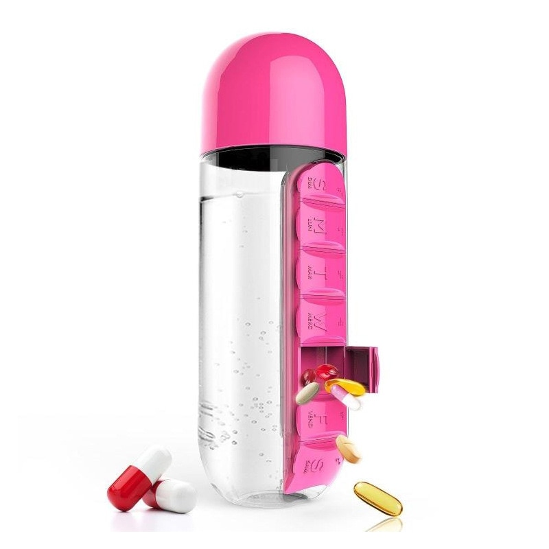 Leakproof Pill Organizer Water Bottle