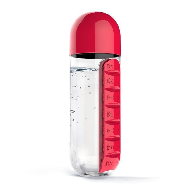 Leakproof Pill Organizer Water Bottle