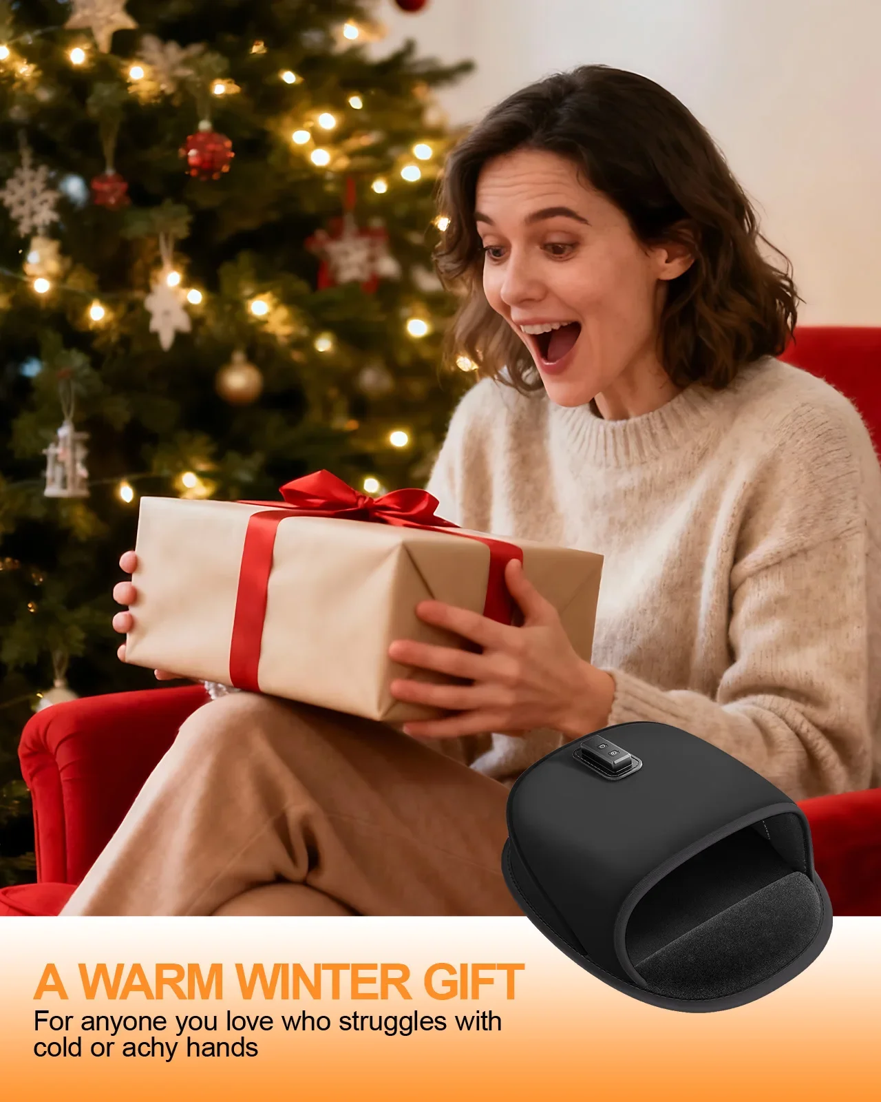 Leather 5V 2A USB Heated Mouse Pad Hand Warmer 3 Heating Modes 3 Timer Adjustable Winter Gift for Office Home PC User