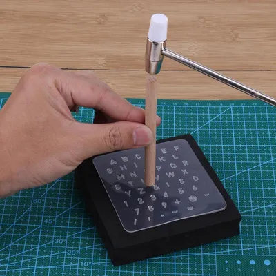 Leather Alphabet Stamps with Stick