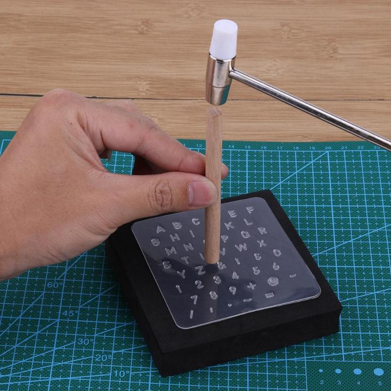 Leather Alphabet Stamps with Stick