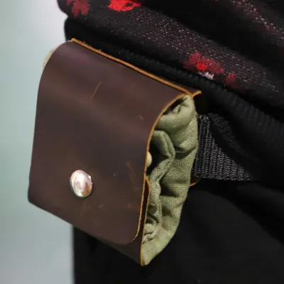 Leather and Canvas Foraging Bag