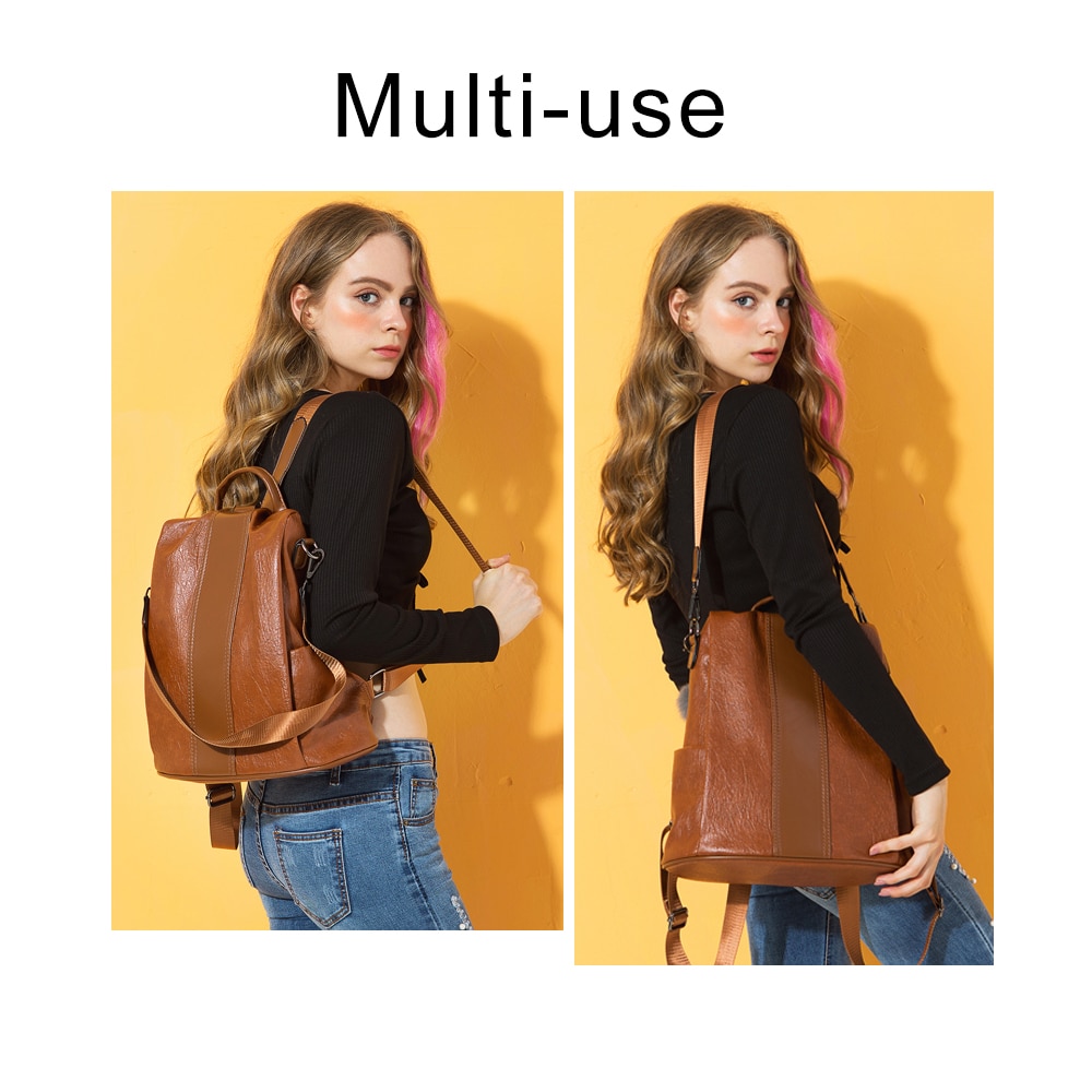 Leather Anti-theft Backpack Leather Anti-theft Backpack