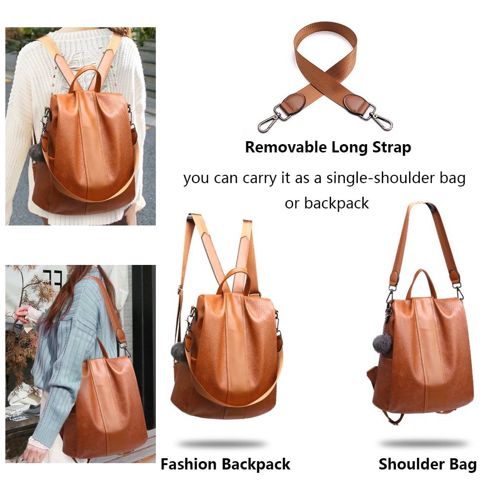 Leather Anti-theft Backpack Leather Anti-theft Backpack