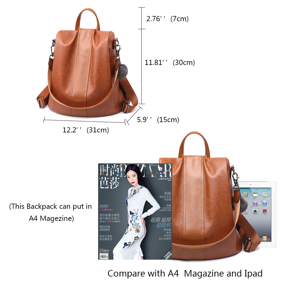 Leather Anti-theft Backpack Leather Anti-theft Backpack
