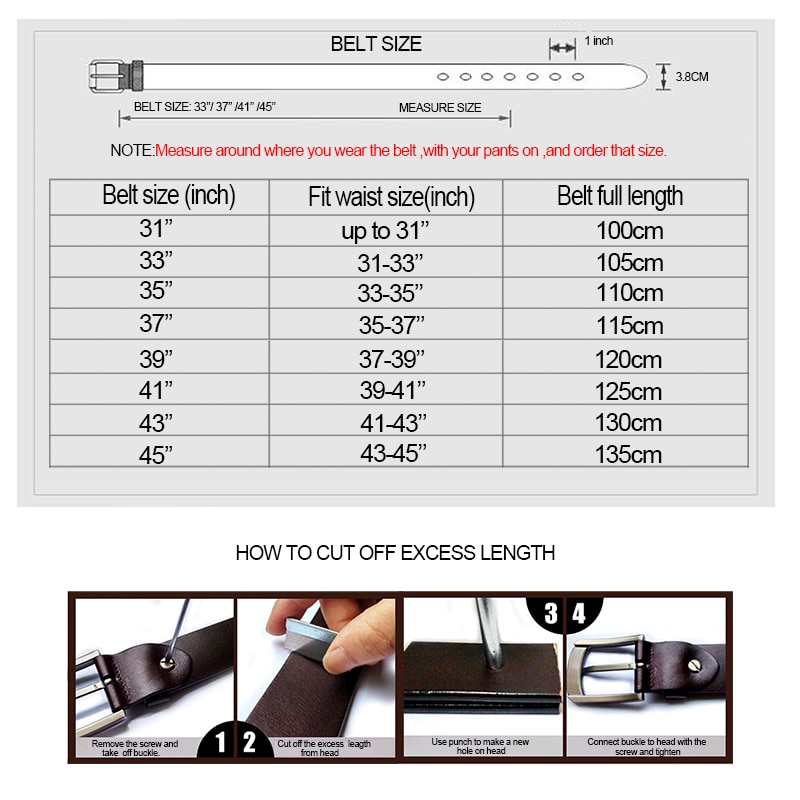 Leather Belt Genuine Luxury Design