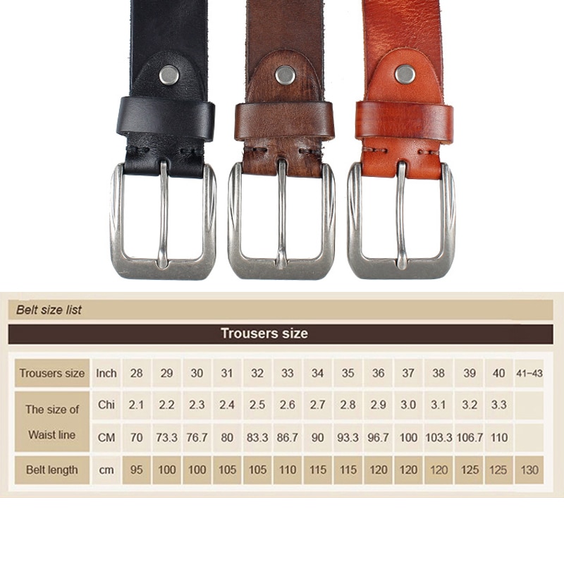 Leather Belts For Men Vintage Design