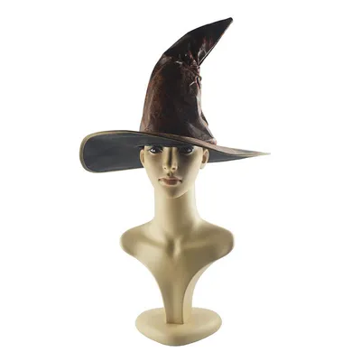 Leather Big Witch Hat Costume