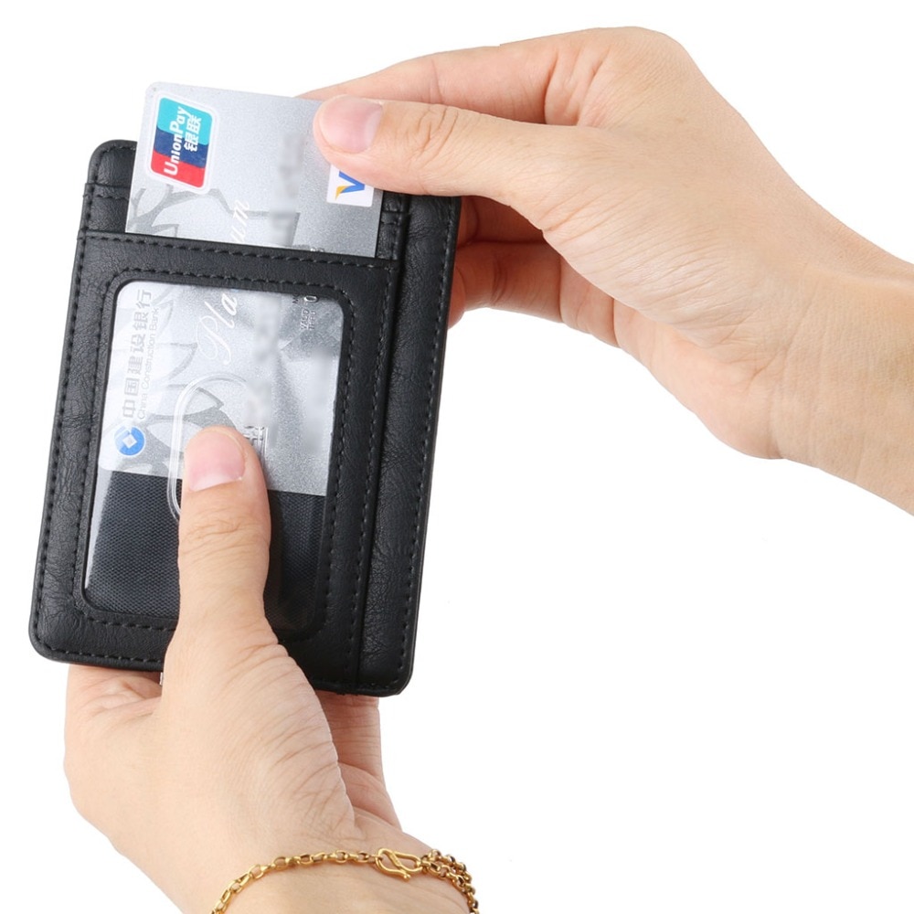 Leather Card Holder RFID Signal Blocker Leather Card Holder RFID Signal Blocker
