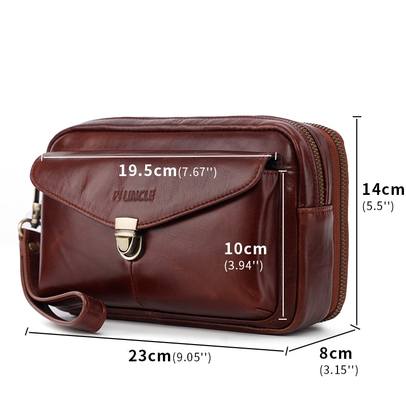 Leather Clutch Bag for Men