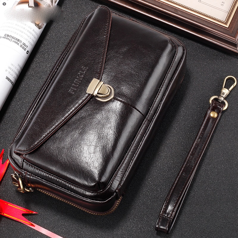 Leather Clutch Bag for Men