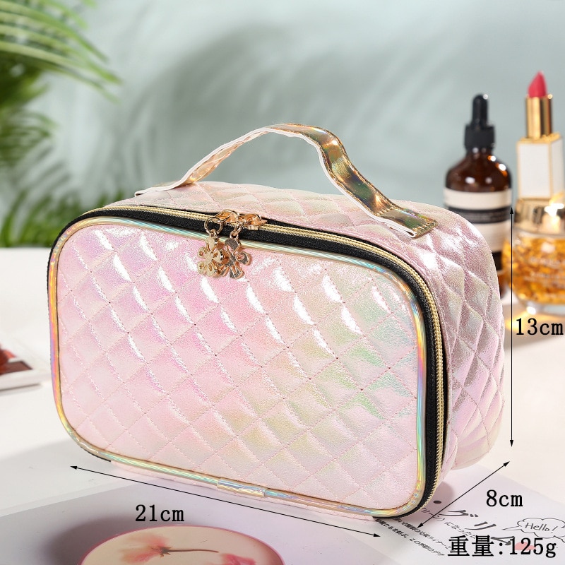 Leather Cosmetic Case Storage Organizer