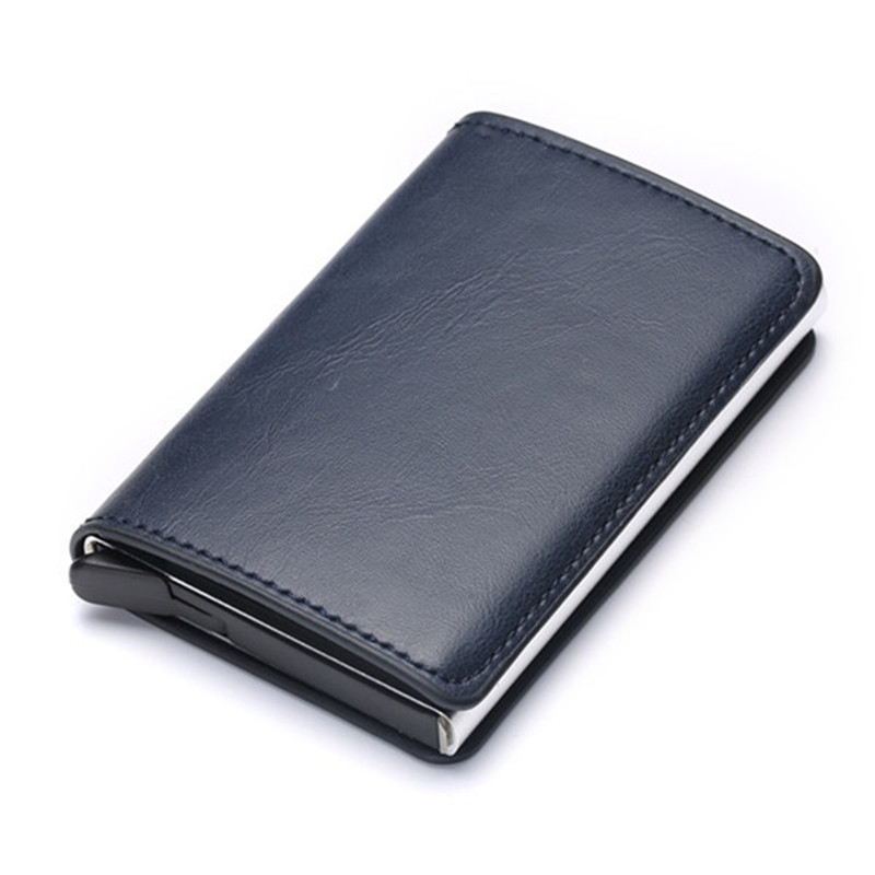 Leather Credit Card Holder Portable Case