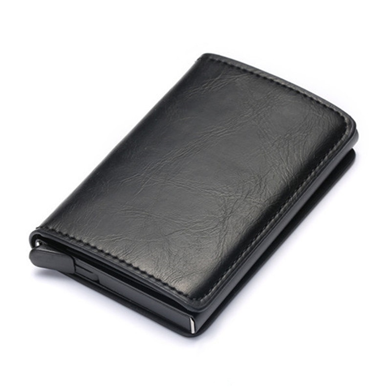 Leather Credit Card Holder Portable Case