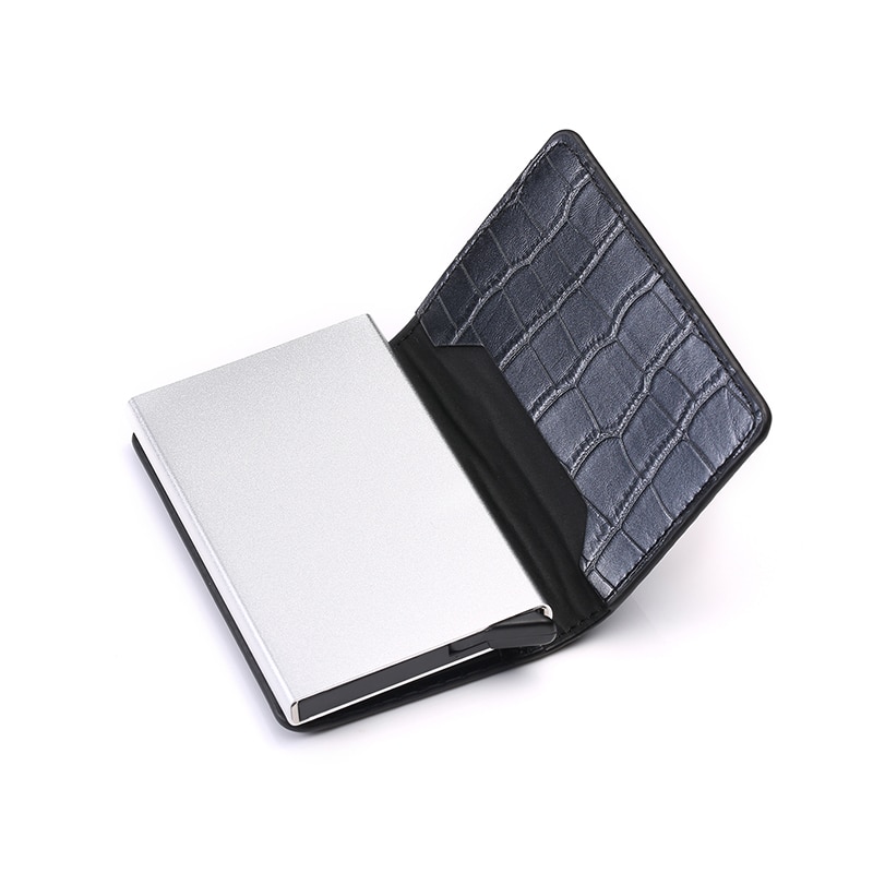Leather Credit Card Holder Portable Case