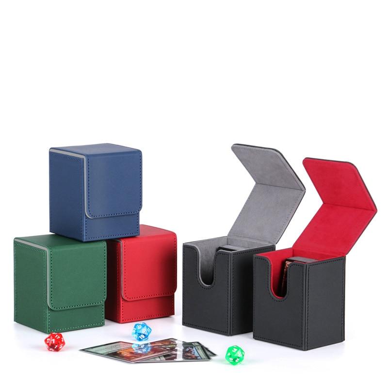 Leather Deck Trading Cards Storage Box Leather Deck Trading Cards Storage Box