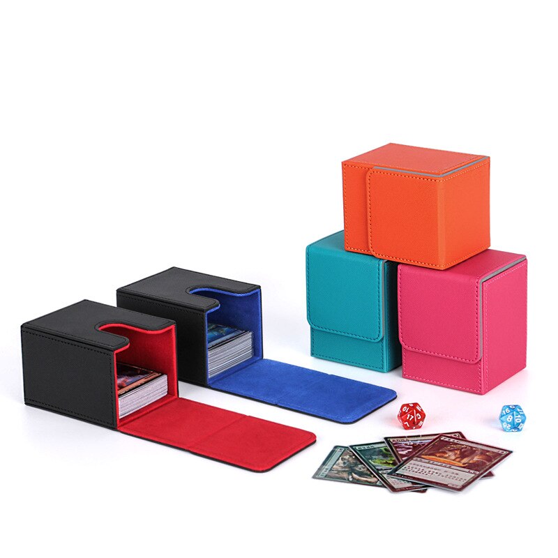Leather Deck Trading Cards Storage Box Leather Deck Trading Cards Storage Box