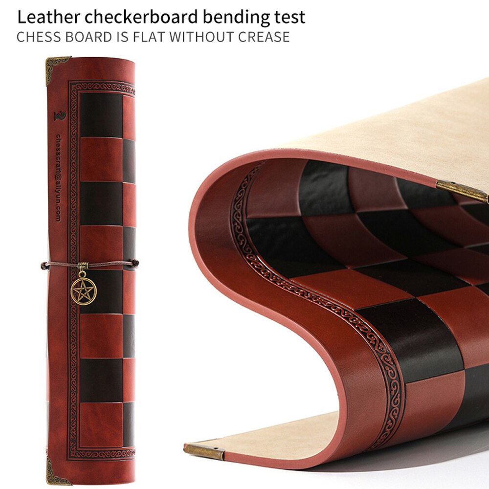 Leather Foldable Chess Mat