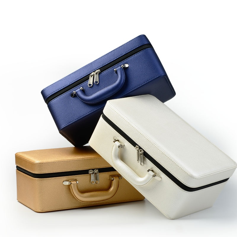 Leather Jewelry Box Portable Case