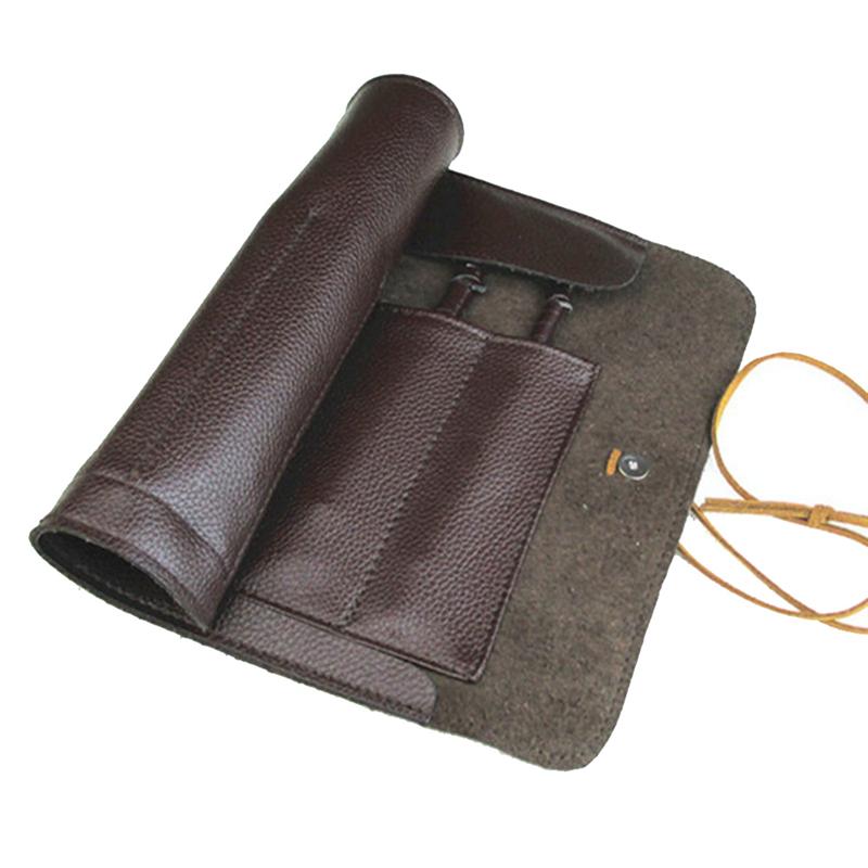 Leather Knife Roll Up Bag