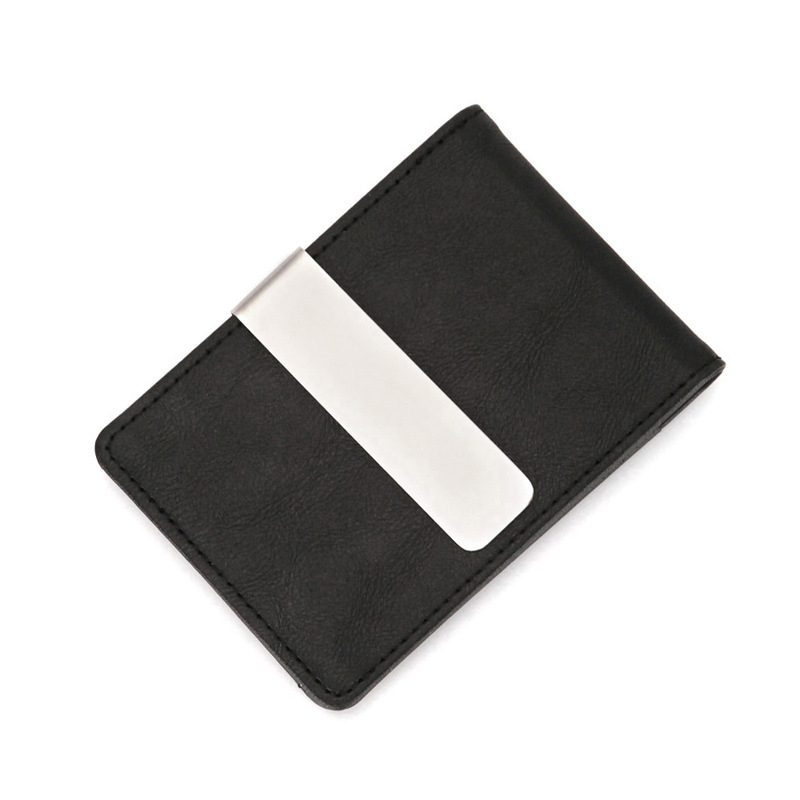 Leather Money Clip Wallet for Men
