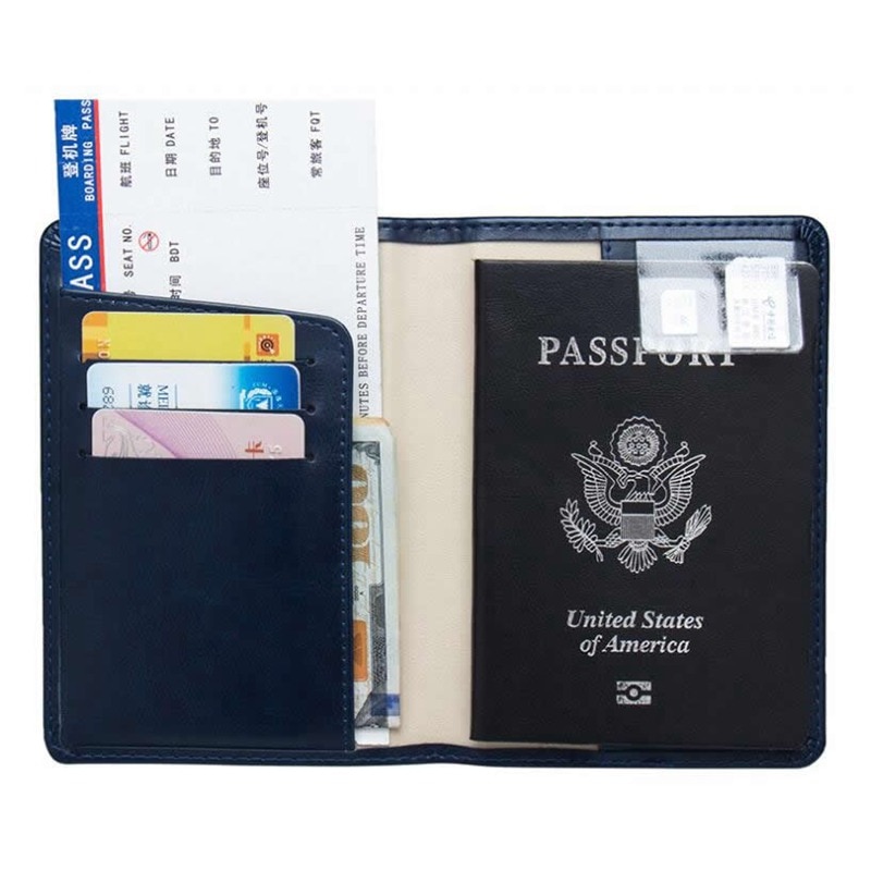 Leather Passport Wallet Card Holder Leather Passport Wallet Card Holder