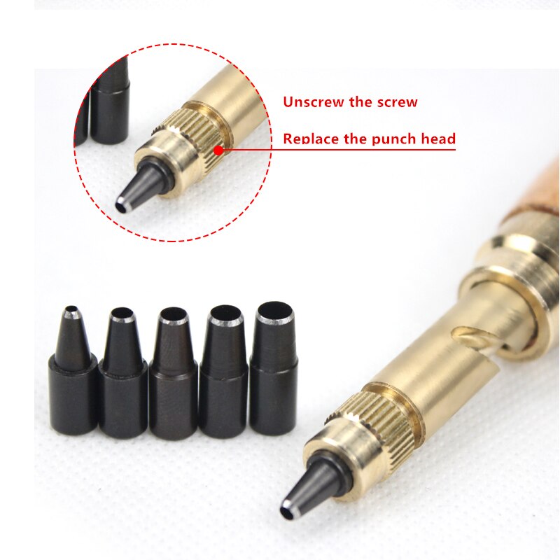 Leather Punching Tool with Tips (6pcs) Leather Punching Tool with Tips (6pcs)