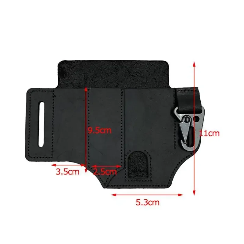 Leather Sheath For Leatherman Multitool Sheath EDC Pocket Organizer Hunt Tactical Knife Pouch Flashlight Camping