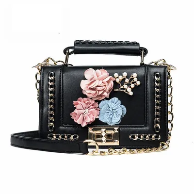 Leather Sling Bag Chain Purse Leather Sling Bag Chain Purse