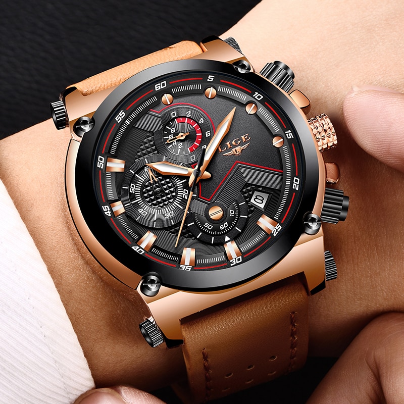 Leather Sports Watch for Men Leather Sports Watch for Men