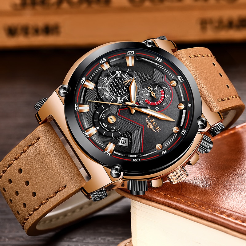 Leather Sports Watch for Men Leather Sports Watch for Men