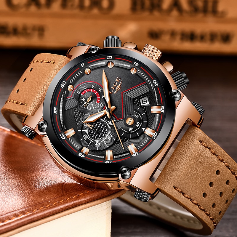 Leather Sports Watch for Men Leather Sports Watch for Men