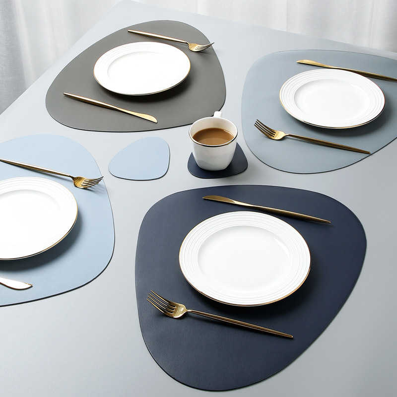 Leather Table Mat with Coaster
