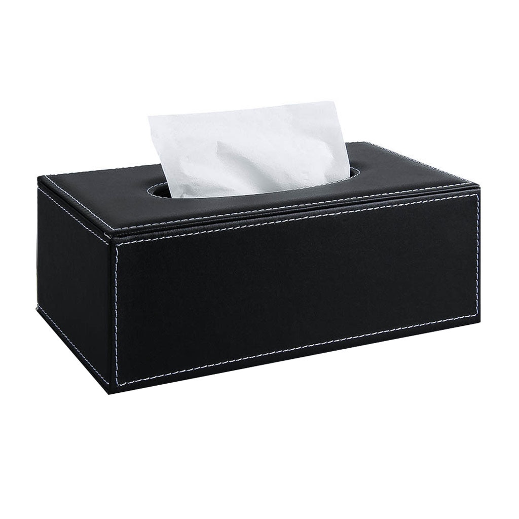 Leather Tissue Box Cover Napkin Holder