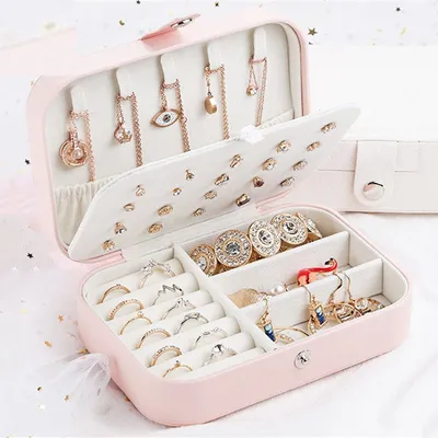 Leather Travel Jewelry Case Portable Organizer Leather Travel Jewelry Case Portable Organizer