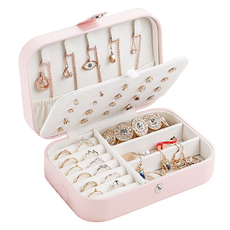 Leather Travel Jewelry Case Portable Organizer Leather Travel Jewelry Case Portable Organizer
