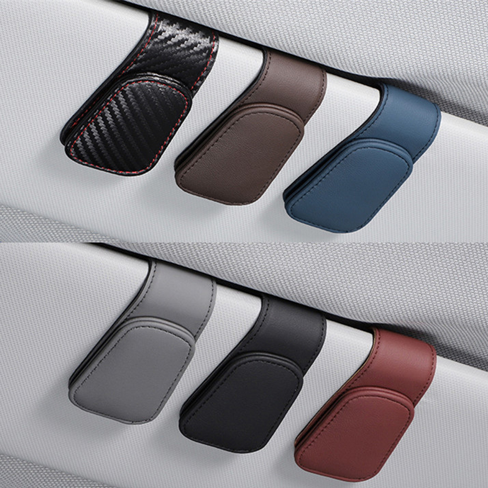 Leather Universal Sunglass Holder Clip