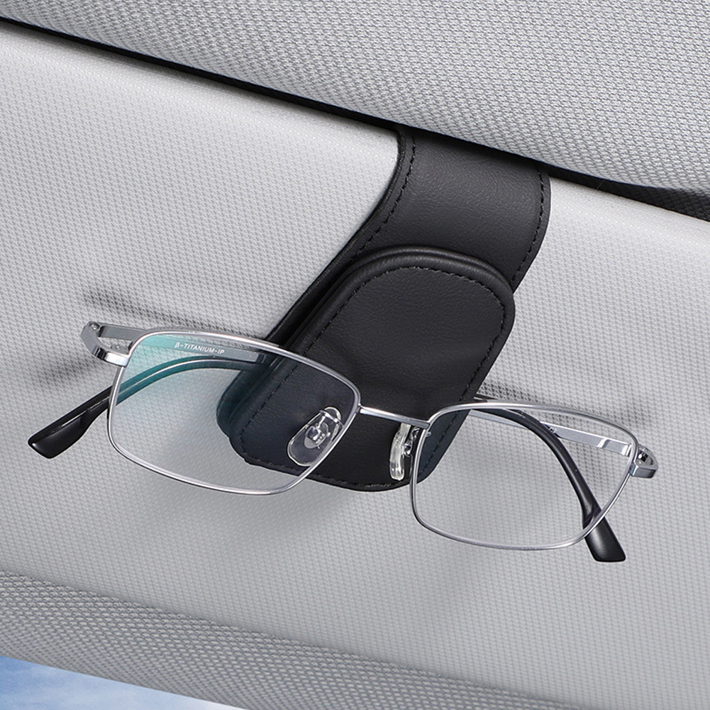 Leather Universal Sunglass Holder Clip Leather Universal Sunglass Holder Clip