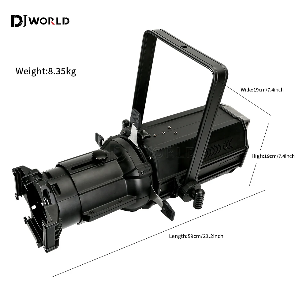 LED 250W Ellipsoidal Reflector Spotlight RGBW ERS Light 4in1 Manual Cutting Stage Lighting Theater Wedding Catwalk