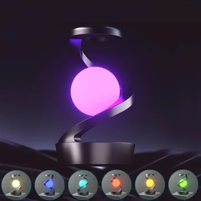 LED 360° Rotating Night Light With Wireless Charger Cordless Desk Lamp Rechargeable LED Levitating Night Light For LED 360° Rotating Night Light With Wireless Charger Cordless Desk Lamp Rechargeable LED Levitating Night Light For