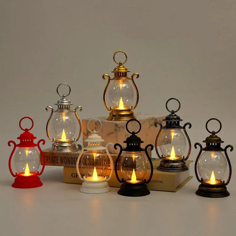 LED Bulb Retro Lantern Retro Camping Hanging Lanterns Battery Powered Led Small Oil Lamp Design For Fishing Tent