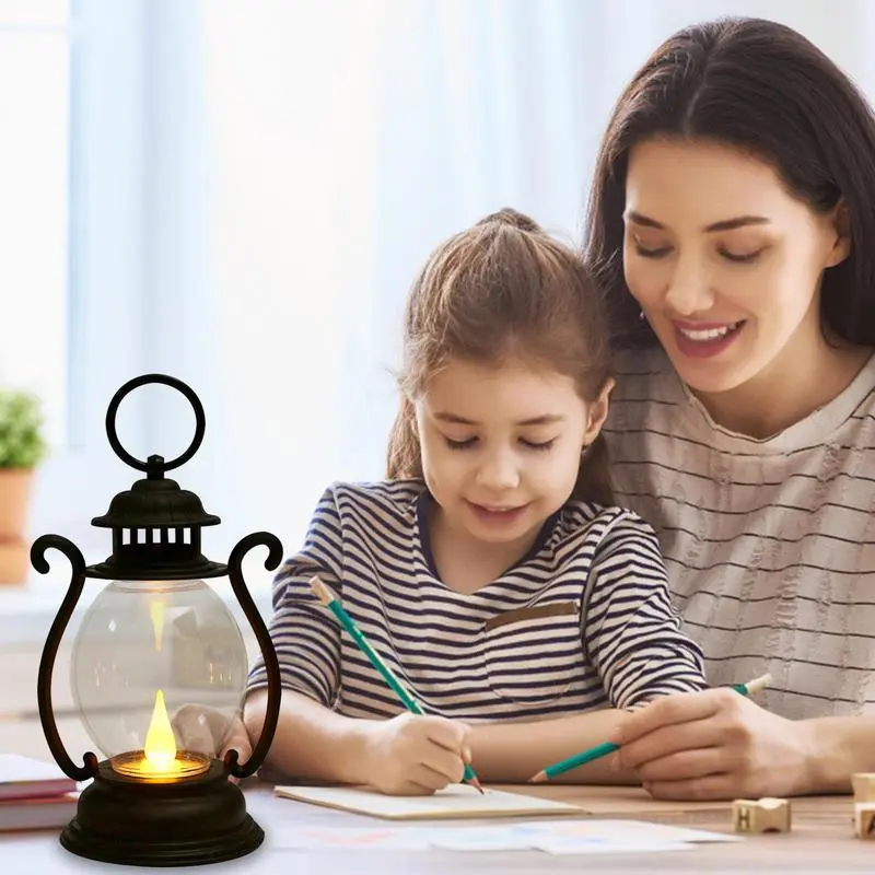 LED Bulb Retro Lantern Retro Camping Hanging Lanterns Battery Powered Led Small Oil Lamp Design For Fishing Tent