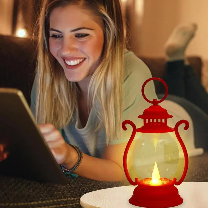 LED Bulb Retro Lantern Retro Camping Hanging Lanterns Battery Powered Led Small Oil Lamp Design For Fishing Tent